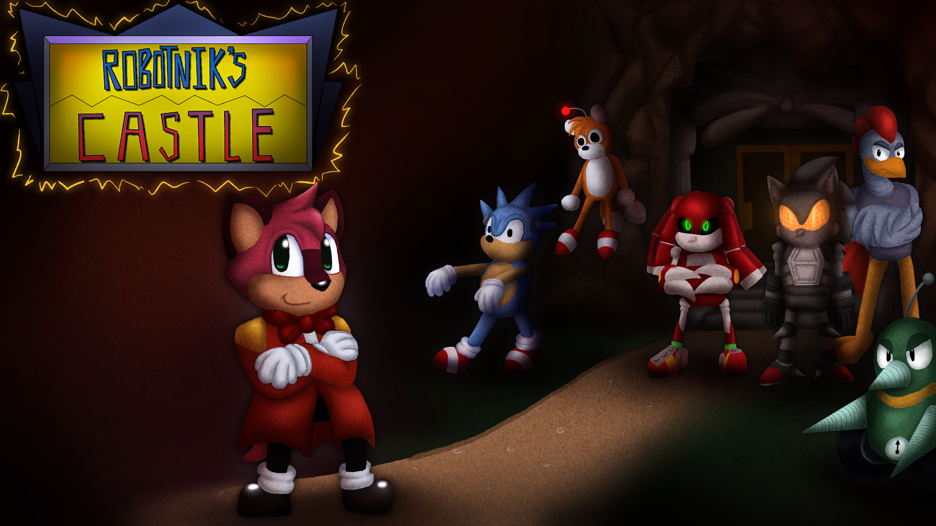 Thumbnail art for the fnaf/sonic fangame 'Robotnik's Castle'.